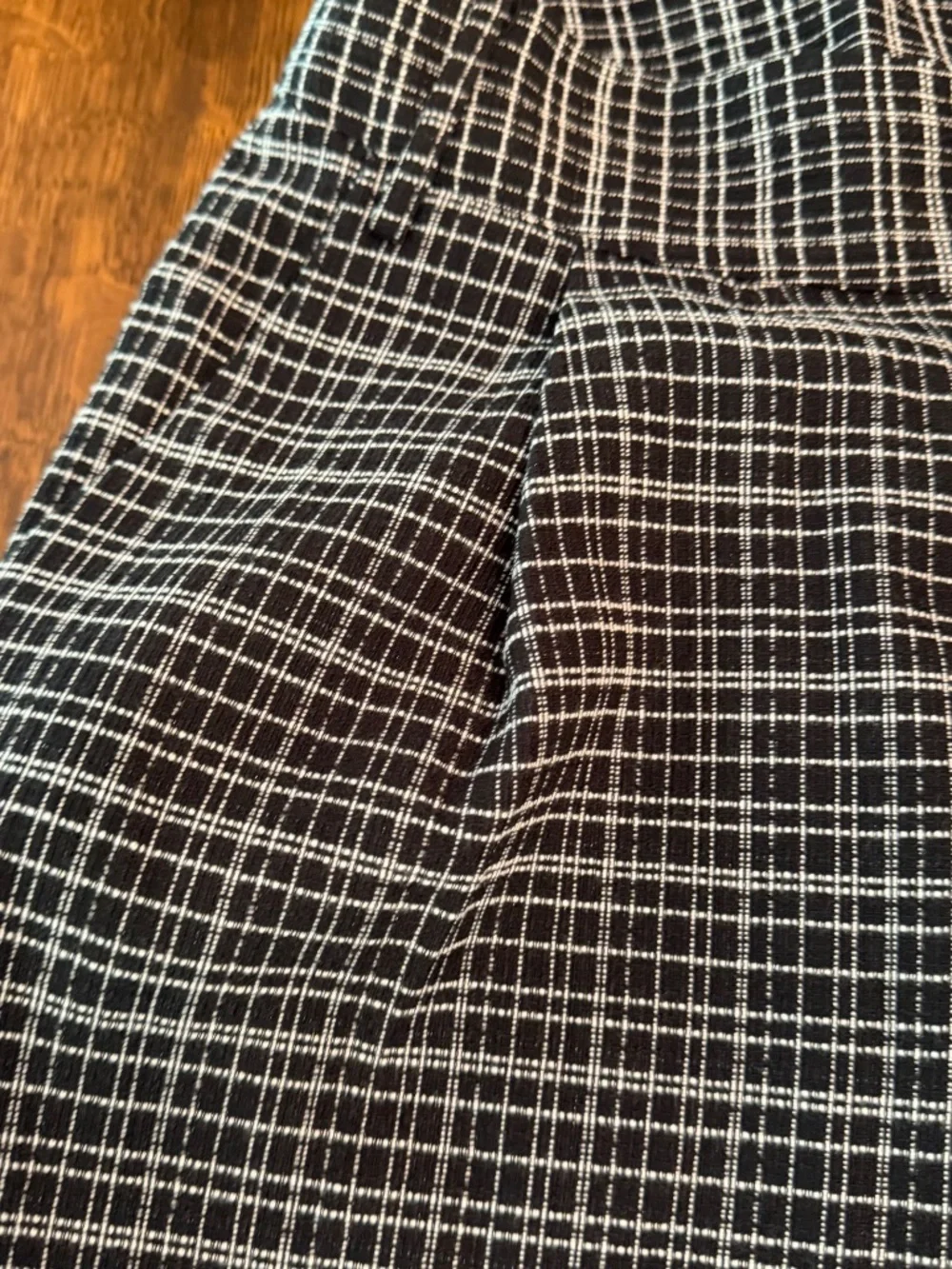 Lumière Black & White Windowpane Wide Leg Pants Size Small NWT - Picture 8 of 9
